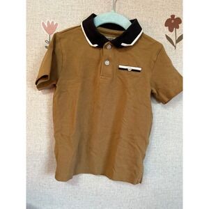 Maximus Rex Boys Size 4 Brown Short Sleeve Polo Shirt Collared Pocket